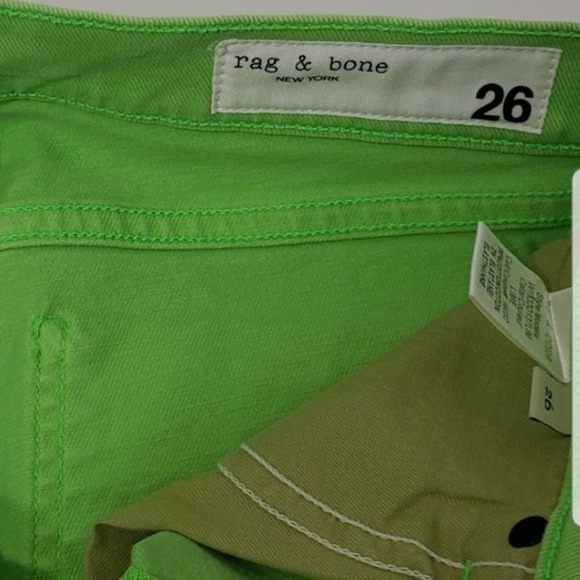 RAG & Bone Lime high rise skinny jeans size 24, 26 new!!! - Picture 8 of 8
